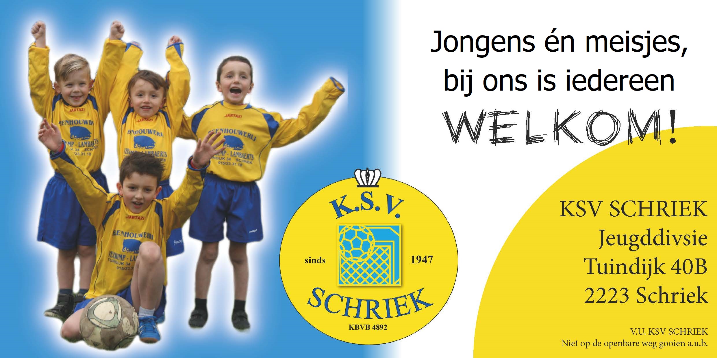 Trainers voor onze jeugdploegen